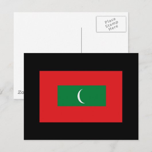 Maldiven Vlag T-shirts en cadeaus Briefkaart (Voorkant / Achterkant)