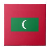 Maldiven vlag tegeltje (Voorkant)