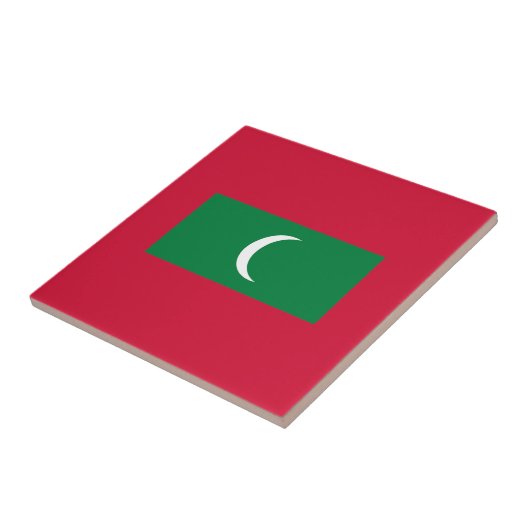 Maldiven vlag tegeltje (Zijkant)