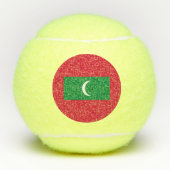 Maldiven vlag tennisballen (Voorkant)