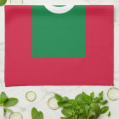 Maldiven vlag theedoek (Gevouwen)