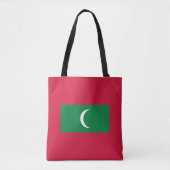 Maldiven vlag tote bag (Voorkant)