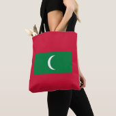 Maldiven vlag tote bag (Dichtbij)