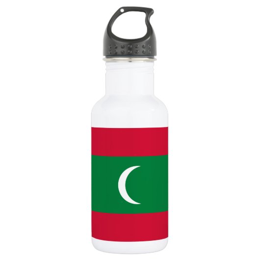 Maldiven vlag waterfles  (Voorkant)