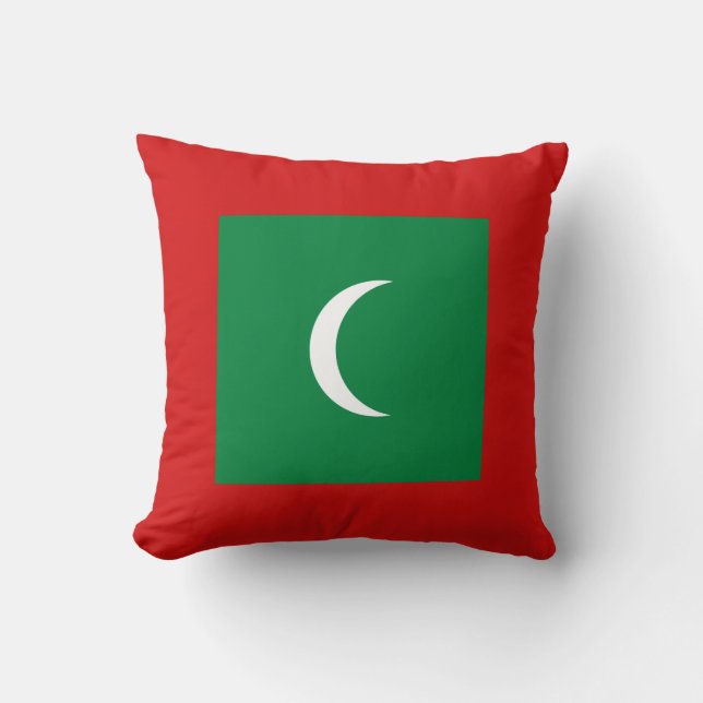 Maldiven Vlag x Vlag Pijler Kussen (Voorkant)
