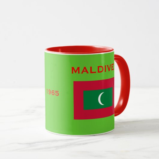 Maldiven* Wapenbekleding en Mok van de vlag (Voorkant rechts)