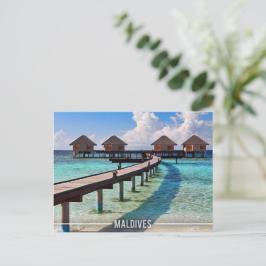 Maldiven Water Bungalows Briefkaart (Staand voorkant)
