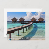 Maldiven Water Bungalows Briefkaart (Voorkant / Achterkant)