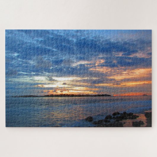 maldiven wolkenzonsondergang legpuzzel (Horizontaal)