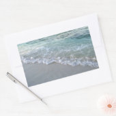 Maldiven Zee Waves Zand Natuur Blanco Sjabloon Rechthoekige Sticker (Envelop)