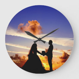 Maldiven zonsondergang grote klok