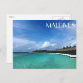 maldives bungalows briefkaart (Voorkant / Achterkant)