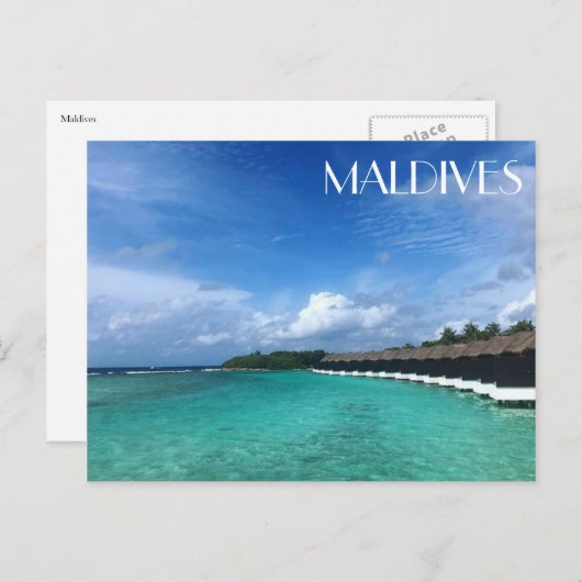 maldives bungalows briefkaart (Voorkant / Achterkant)