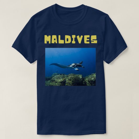 Maldives cute manta ray diving t-shirt (Design voorkant)