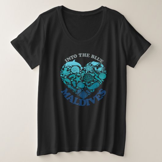 MALDIVES GROTE MAAT T-SHIRT (Design voorkant)