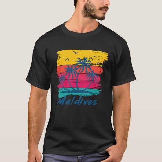 Maldives summer beach holiday destination t-shirt (Voorkant)