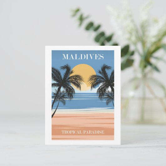 Maldives, Tropical Paradise Briefkaart (Staand voorkant)