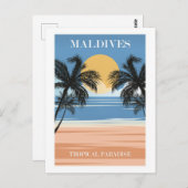 Maldives, Tropical Paradise Briefkaart (Voorkant / Achterkant)