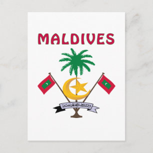 MALDIVES Wapenmunt Briefkaart