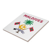 MALDIVES Wapenmunt Tegeltje (Zijkant)