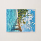 Maldivisch strand legpuzzel (Horizontaal)