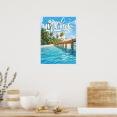 Maldivisch strand poster (Keuken)