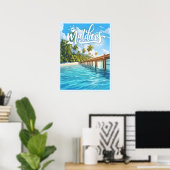 Maldivisch strand poster (Thuiskantoor)