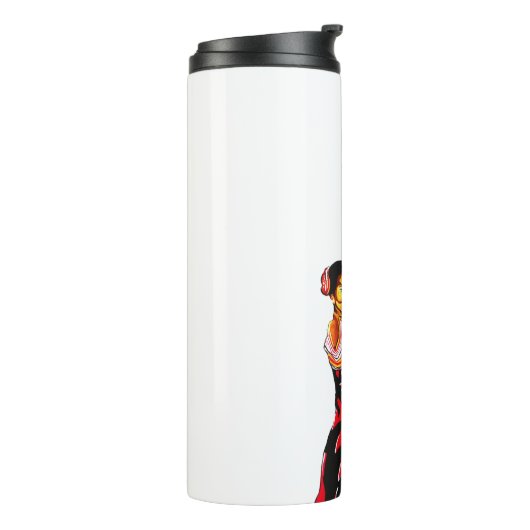 Maldivische dame met Bandiyaa Thermal Tumbler Thermosbeker (Gedraaid links)