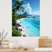 Maldivische eilanden poster (Keuken)