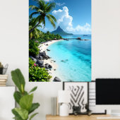 Maldivische eilanden poster (Thuiskantoor)