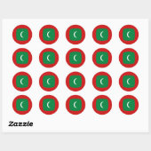 Maldivische Fisheye Vlag Sticker (Vel)