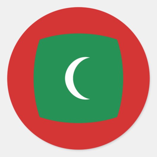 Maldivische Fisheye Vlag Sticker (Voorkant)