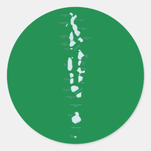 Maldivische kaart sticker