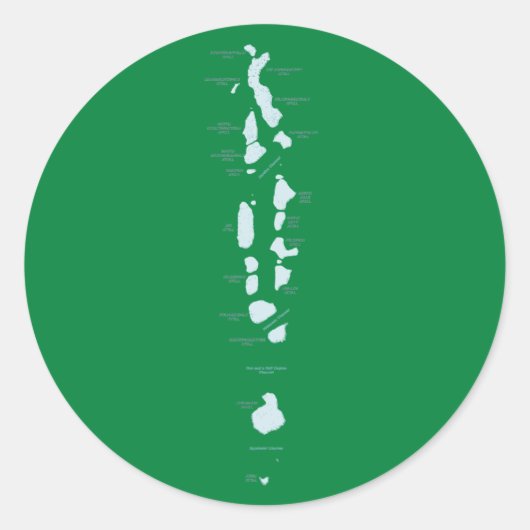 Maldivische kaart sticker (Voorkant)