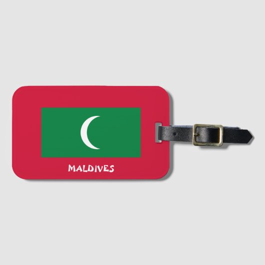 Maldivische Nationale Vlag Patriotisch Bagagelabel (Voorkant (horizontaal))