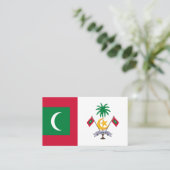 Maldivische Vlag & Embleem, Vlag van de Maldiven Visitekaartje (Staand voorkant)