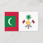 Maldivische Vlag & Embleem, Vlag van de Maldiven Visitekaartje (Voorkant)