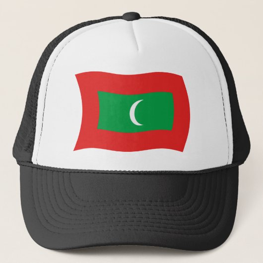 Maldivische Vlag Hoed Trucker Pet (Voorkant)