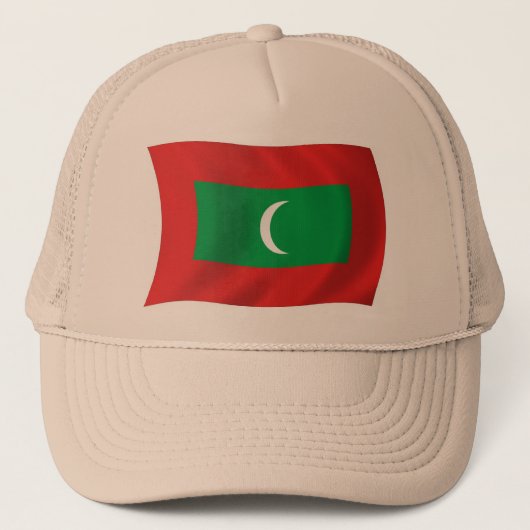 Maldivische Vlag Hoed Trucker Pet (Voorkant)