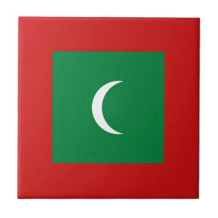Maldivische Vlag Keramische Tegel Tegeltje