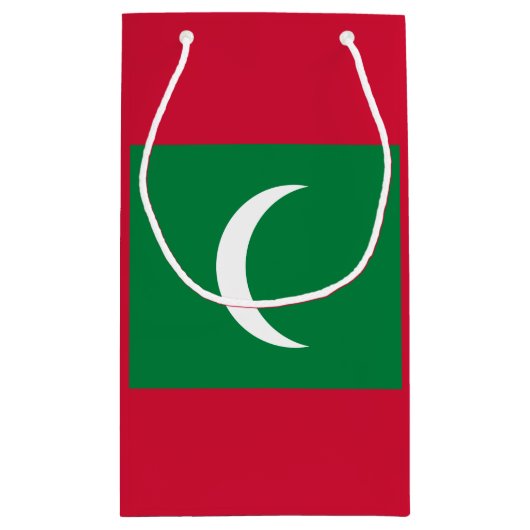 Maldivische vlag klein cadeauzakje (Achterkant)