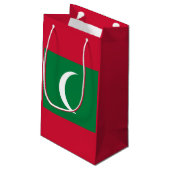 Maldivische vlag klein cadeauzakje (Achterkant Gekanteld)