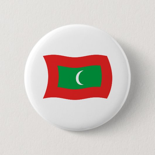 Maldivische Vlag Knop Ronde Button 5,7 Cm (Voorkant)
