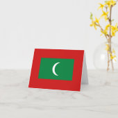 Maldivische Vlag Notitiekaart (Gele Bloem)