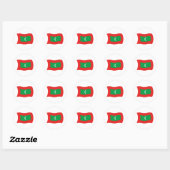 Maldivische Vlagsticker Ronde Sticker (Vel)