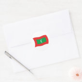 Maldivische Vlagsticker Ronde Sticker (Envelop)