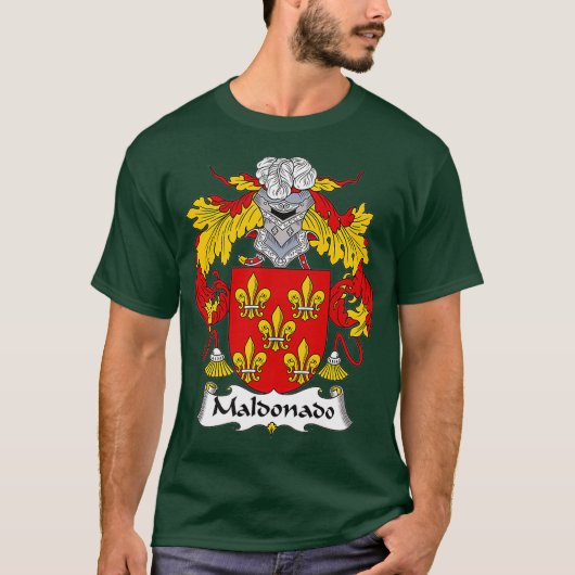 Maldonado Coat of Arms Family Crest T-shirt (Voorkant)