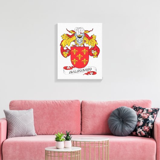 Maldonado Family Crest Canvas Afdruk (Insitu (Woonkamer))