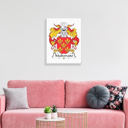 Maldonado Family Crest Canvas Afdruk (Insitu (Woonkamer))