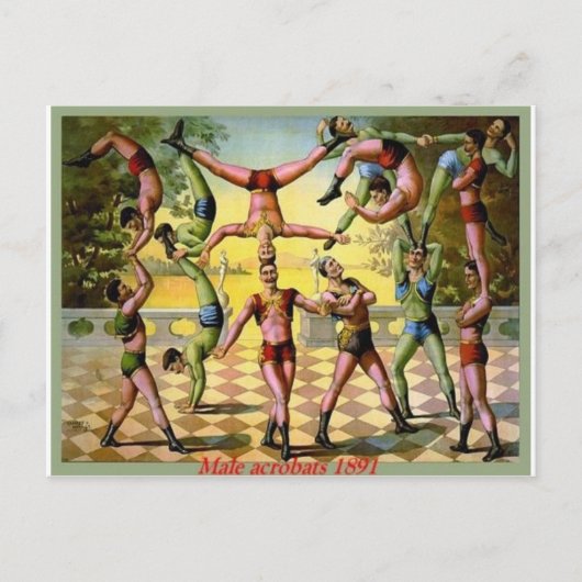 Male Acrobat Briefkaart (Voorkant)